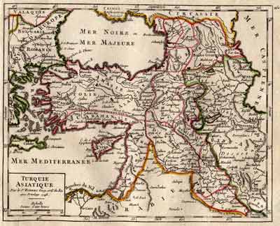 ROBERT DE VAUGONDY, Gilles (1688-1766): - Turquie asiatique. Par le Sr. Robert Geog. ord. du Roi.