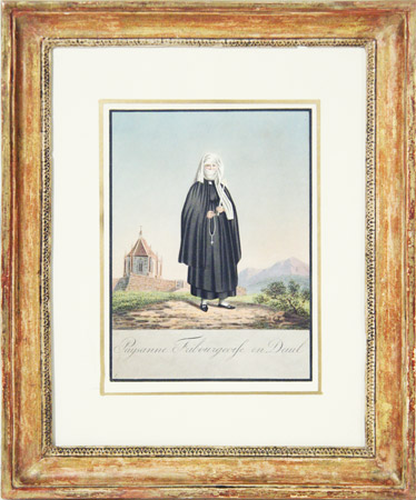 LOCHER, J. E.: - Paysanne fribourgeoise en deuil.