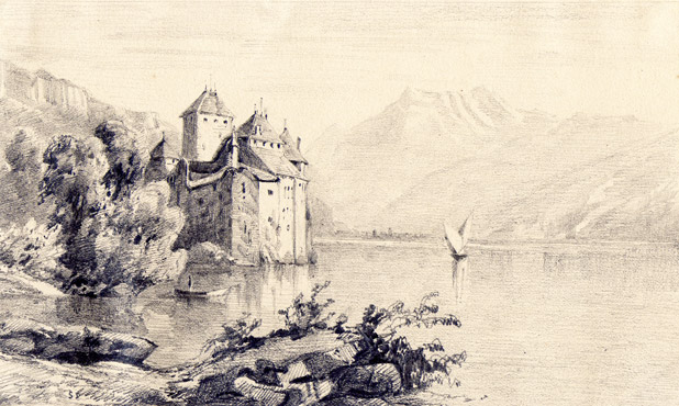 DURAND, Simon (1838-1896): - Chteau de Chillon.