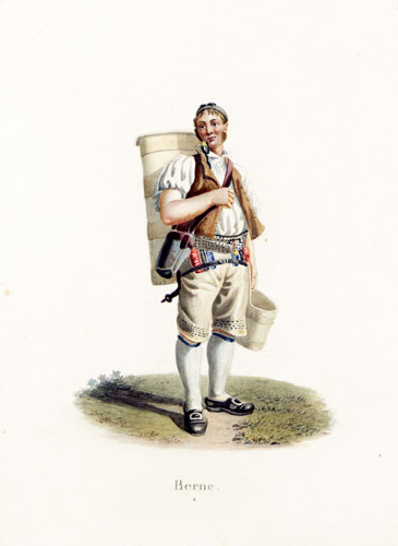 Lory fils / Moritz F.-W.: - Berne. Paysan laitier. Costumes Suisses par G. Lory fils et F.-W. Moritz.