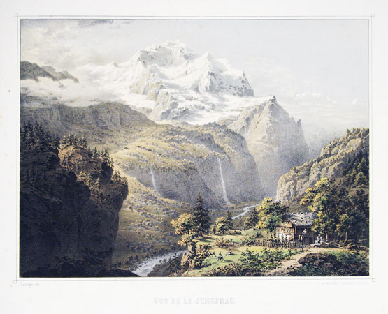 ZOLLINGER lith.: - Vue de la Jungfrau.