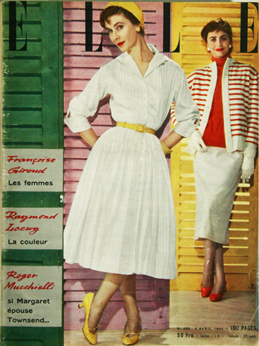  - Elle. Magazine de mode. N 486 - 498 -  avril 1955 -