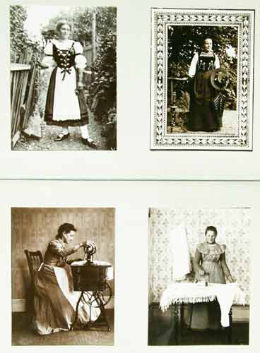  - Fotoalbum der Schweiz um 1900. - Familienalbum wohl aus Sitzberg ZH, mit vielen Ansichten aus verschiedenen Drfern und Stdten der Schweiz sowie Familienportraits,