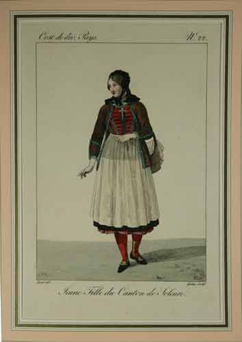 GATINE sc. d'aprs Lant del.: - Costume de Jeune Fille du Canton de Soleure.