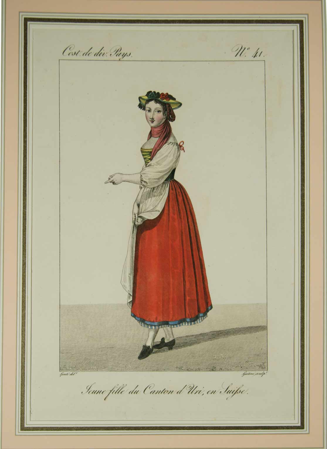 GATINE sc. d'aprs Lant del.: - Costume de Jeune Fille du Canton d'Uri, en Suisse.