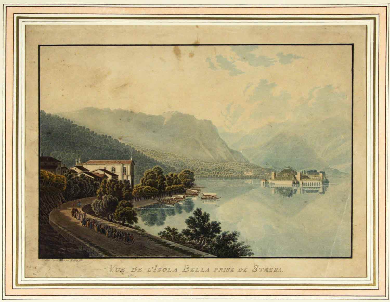 LORY fils G. d'aprs nature: - Vue de Isola Bella prise de Stresa.