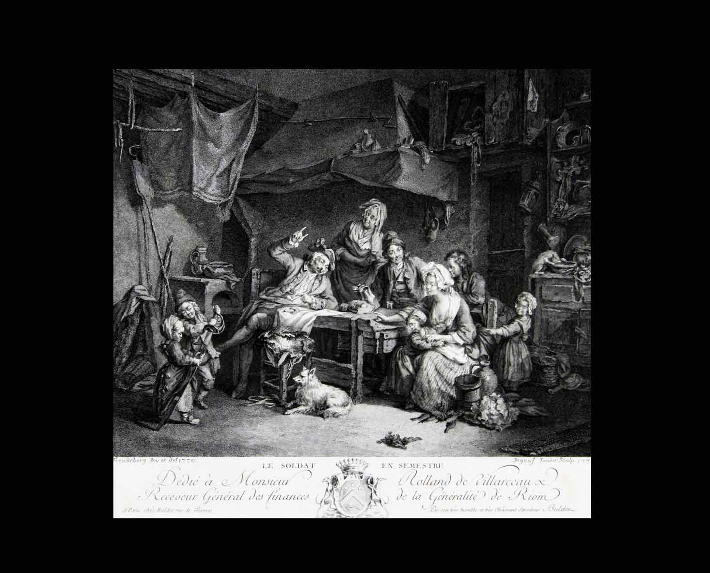 FREUDEBERG Inv. et del 1770 / INGOUF Junior Sculp 1777: - 124590 Ddi  Monsieur Rolland de Villarceaux. Receveur Gnral des finances de la Gnralit de Riom.