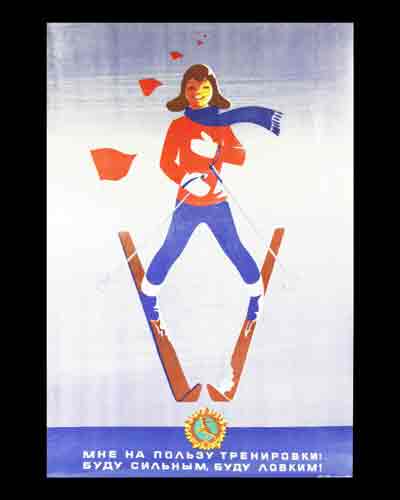  - Russian Ski-poster Begining to ski.