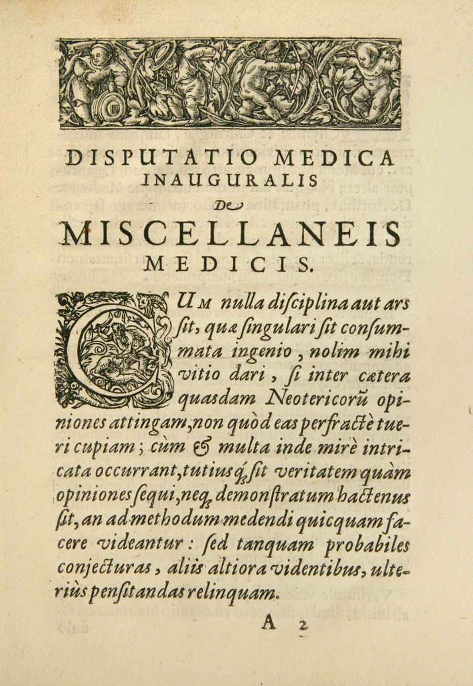 Hannasch, Caspar - Disputatio medica inauguralis de miscellaneis medicis Diss. 