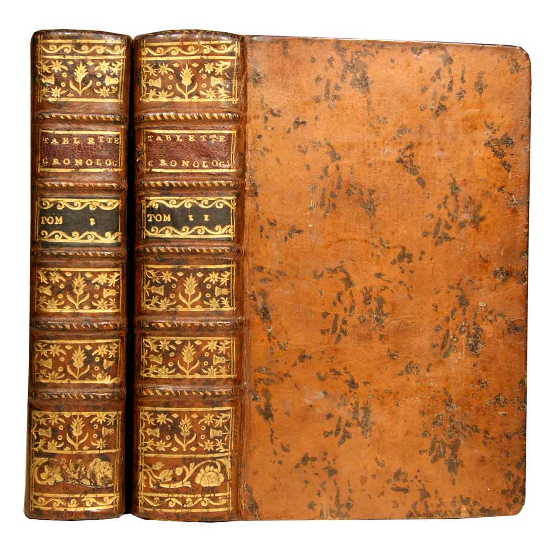 LENGLET DUFRESNOY, M. l'Abb : - Tables chronologiques de l'histoire universelle, sacre et profane, ecclsiastique et civile, depuis la cration du monde, jusqu' l'an 1762 ; avec des rflexions sur l'ordre qu'on doit tenir, & sur les ouvrages ncessaires pour l'tude de l'histoire. Nouvelle dition, revue, corrige et augmente. En 2 volumes, complet.
