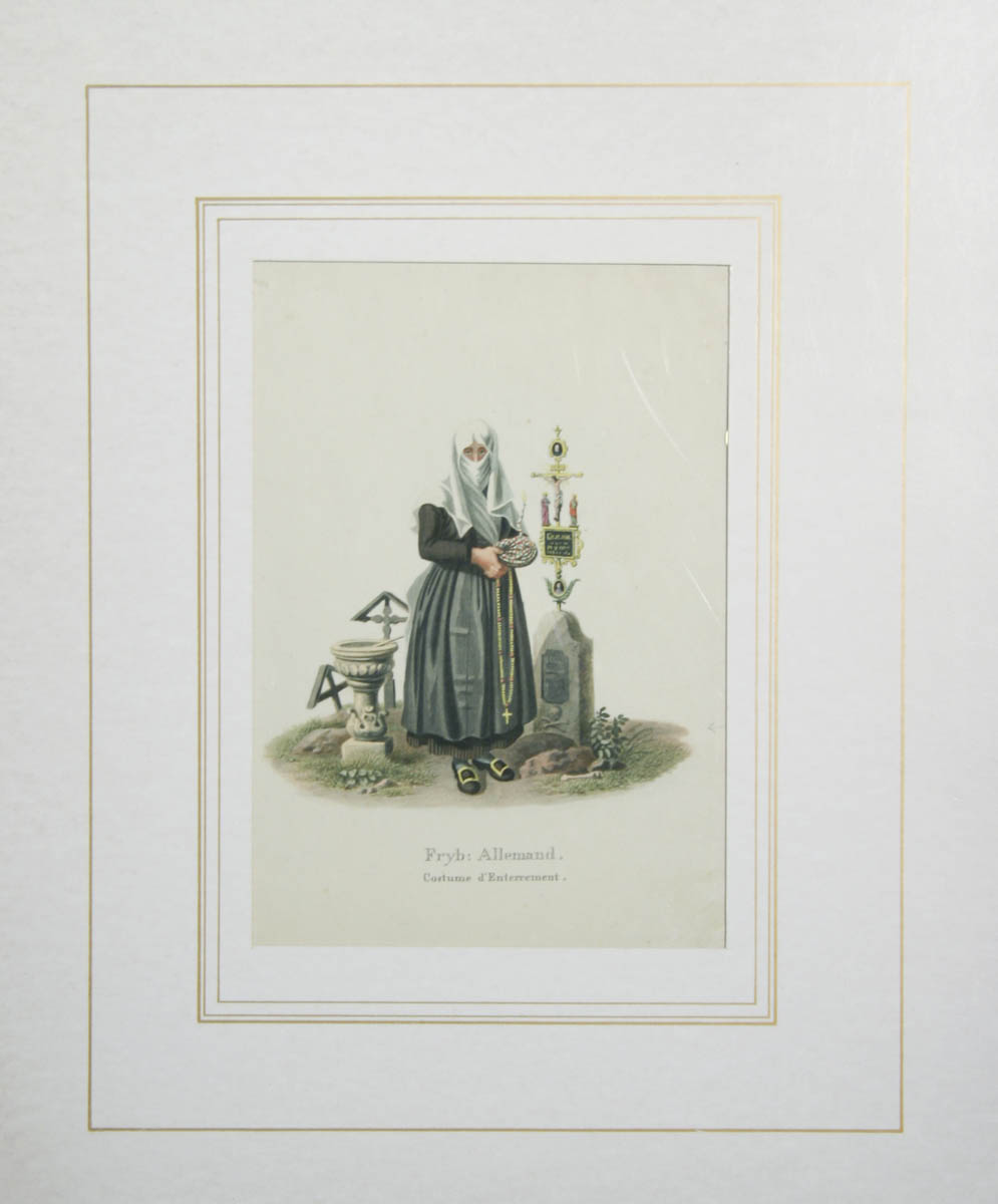 Lory fils / Moritz F.-W.: - Femme en costume de deuil. (Canton de Fribourg).