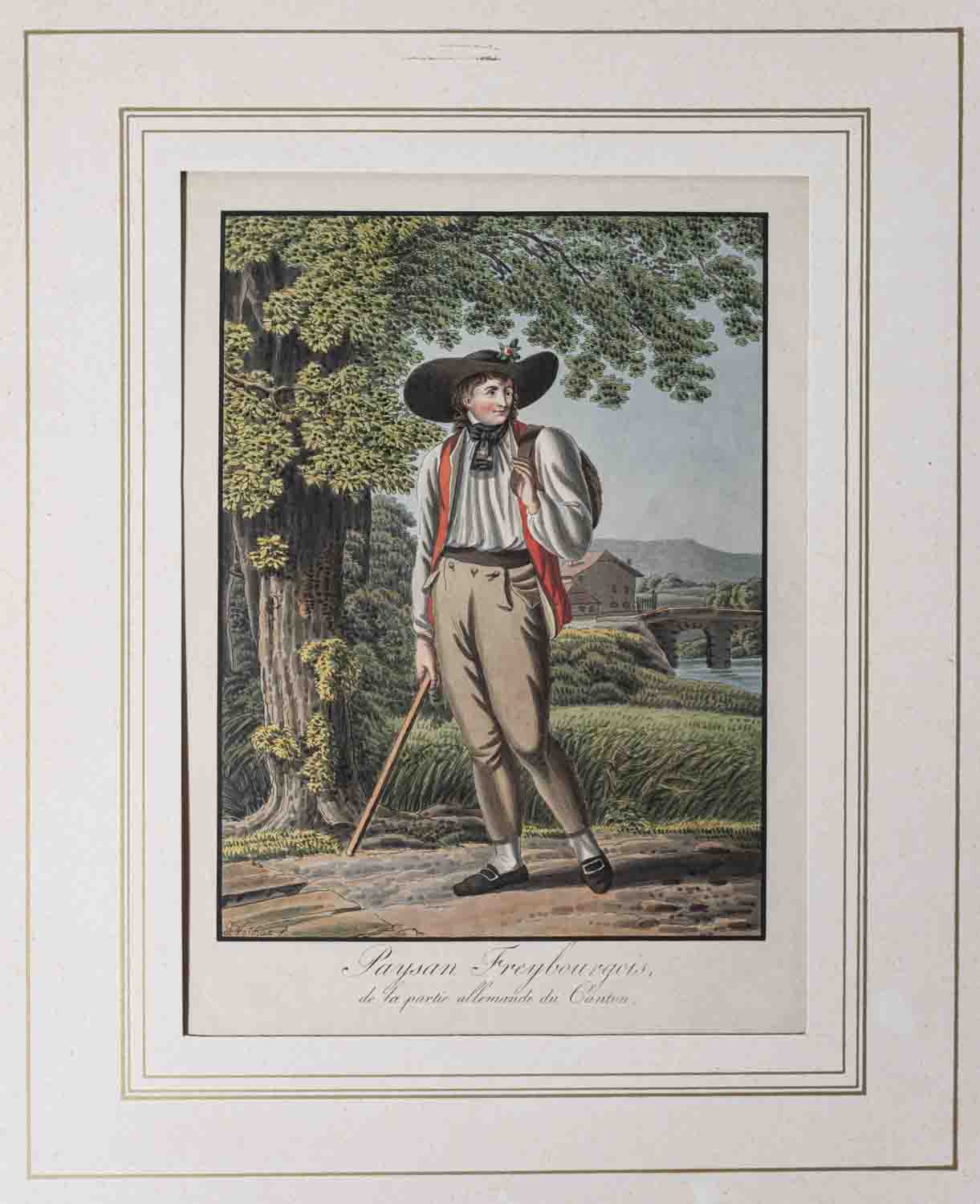 VOLMAR, Jean-Georges (1769-1831): - Paysan Freybourgois de la partie allemande du Canton.