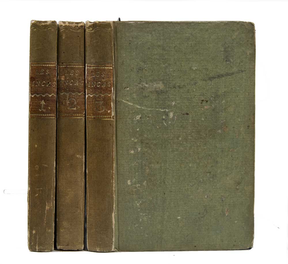 MARMONTEL, (Jean-Franois) (1723-1799): - Les Incas, ou La destruction de l'empire du Prou. En 3 volumes.