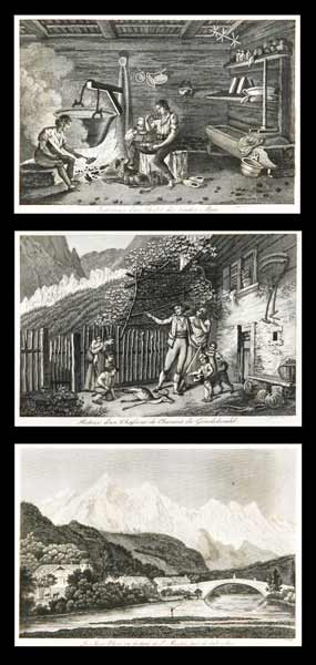RAOUL-ROCHETTE (1789-1854): - Lettres sur la Suisse, crites en 1819, 1820 et 1821. 4e d. Soigneusement revue et corrige; orn de gravures d'aprs Knig, Lory et autres paysagistes clbres. En 3 tomes.