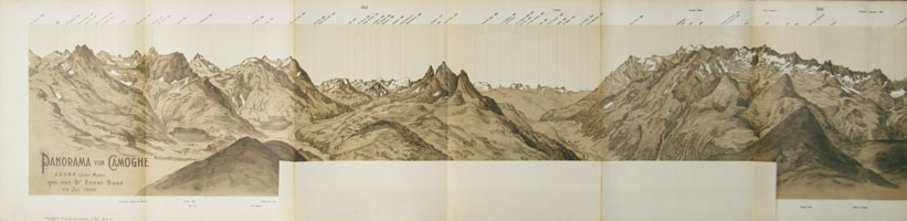 BUSS, Ernst: - Panorama vom Camogh 2359 M. ber Meer. (Aus S.A.C. Beilage: 40. Jhrg. 1904)