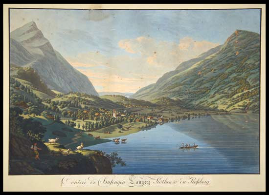  - Busingen. 'Contre de Busingen Lauwerz Rthen ou Rossberg (avant la terrible catastrophe du 22 Septembre 1806)'. Par Franz HEGI.