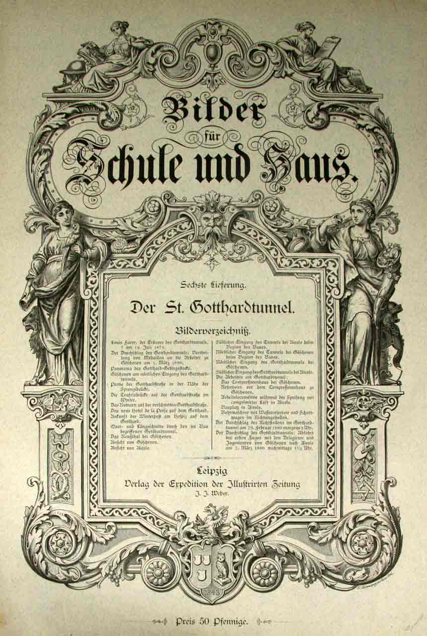 RICHTER, Albert & LANGE, Ernst: - Der St. Gotthartstunnel. (Bilder fr Schule und Haus: Lieferung: 6).
