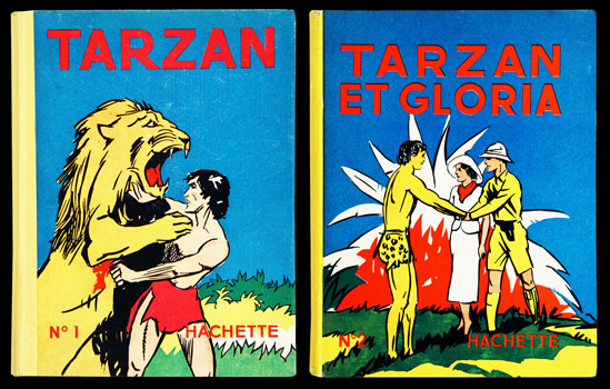 BURROUGHS, Edgar Rice: - Tarzan N 1 & N 2. illustrations de H. Foster. Adapt. franaise  de P. F. Caill. 2 volumes ens.