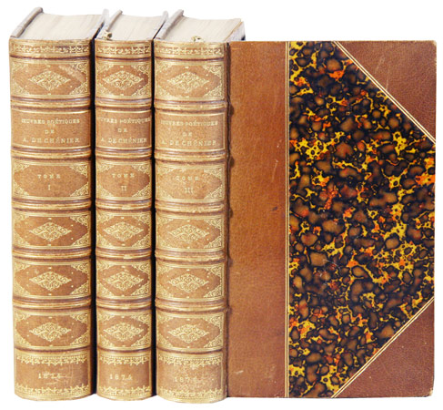 CHNIER, Andr de: - Oeuvres potiques. Avec une notice et des notes par M. Gabriel de Chnier. En 3 volumes.