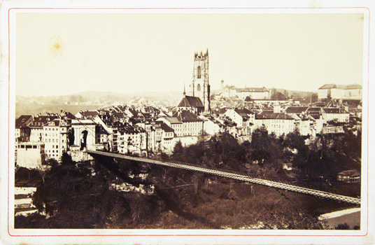 BRAUN, Ad. (photographe): - Vue de Fribourg. (Vue panoramique).