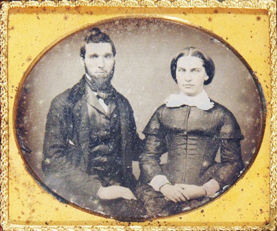  - Daguerrotype original. - Etats-Unis. Portrait de jeune couple.