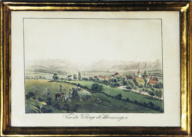 WEIBEL, Samuel (1771-1846): - Vue du Village de Munsigen.