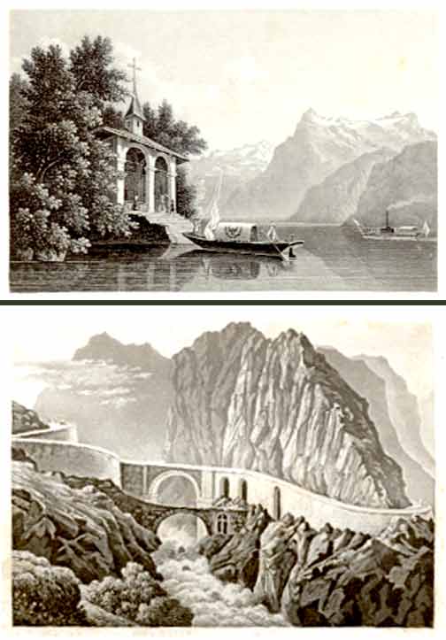 HEGI, F. grav par (d'aprs) WETZEL, J.J.: - Le Pont de Diable au St. Gotthard.