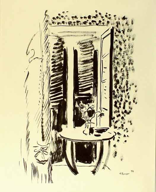 Birrer, M. - M. Birrer , 34, Oeuvre original, sign  la main, feuille 46x61.5 cm.