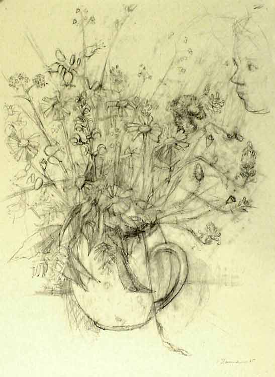 Birrer, M. - Ammann, dessin au crayon, original, sign  la main (Ammann 45), feuille 45x63 cm