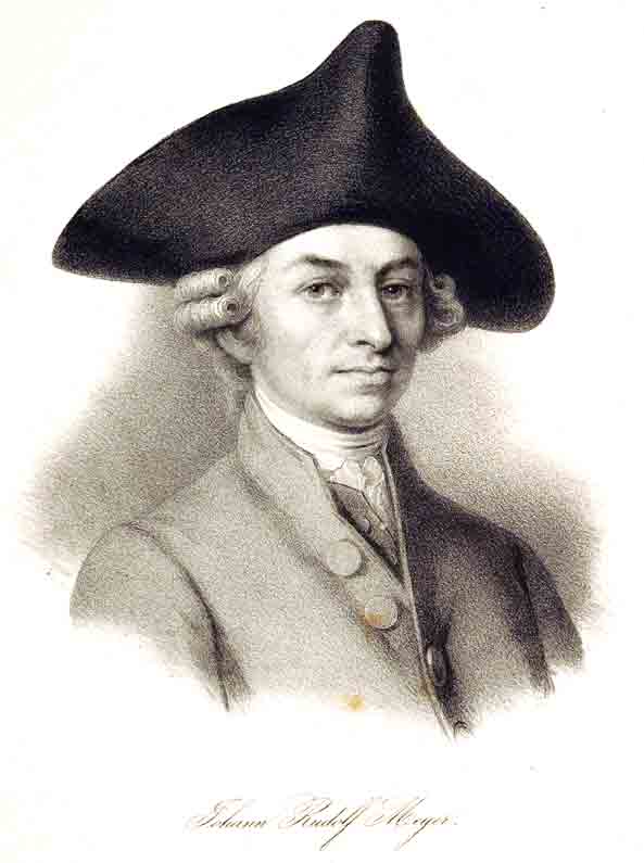 MEYER, Johann. Rudolf. - - Johann Rudolf Meyer. Portrait.