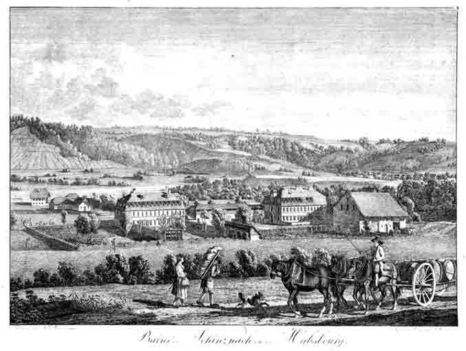 Schinznach  - SCHEUERMANN d'aprs BIDERMANN. - Bains de Schinznach ou de Habsbourg,