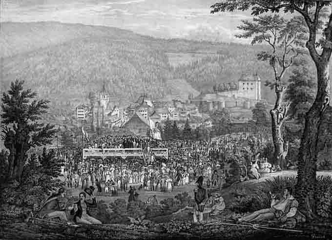  - Assemble de Gnrale Bourgeoisiede Valangin tenu sur l'ancienne Place-d'Armes d'Engollon, le 8 Juin 1849.