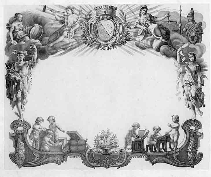 Perrin - Lithographie. avec texte ms. le plus fin dessin  la plume sur pierre' Epreuve Perrin Plume Pierre. 'Die feinste Federzeichnung auf Stein! Probedruck Perrin Feder Stein'. Es zeigt die knstlerische lithogr. Vorgang.