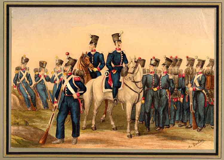 ESCHER, A.v. - 1) Infanterie - Vaud 1820. / 2) Infanterie - Vaud 1806.